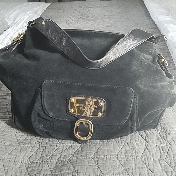 Michael Kors Handbags - MICHAEL KORS Black suede Bag